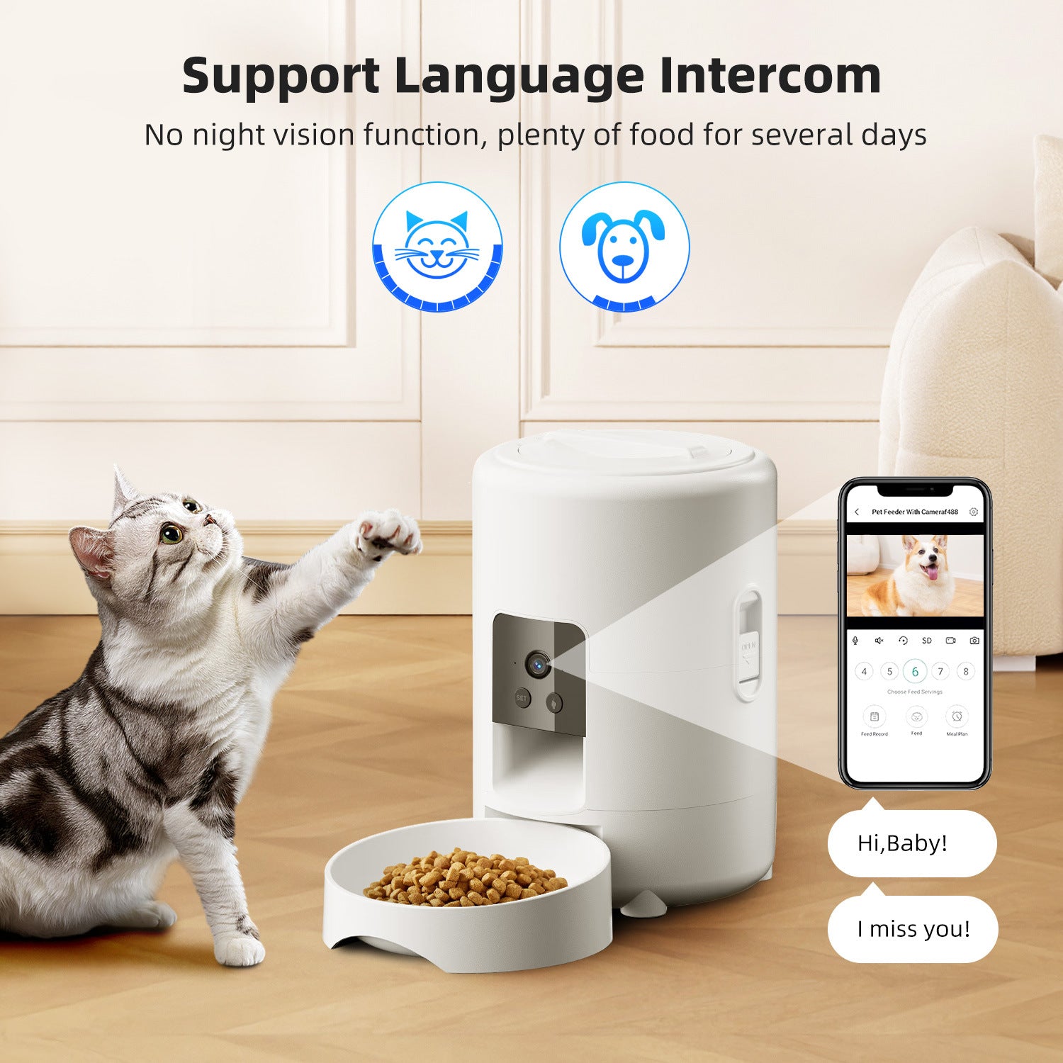 Smart Pet Feeder WiFi Automatic Food Dispenser