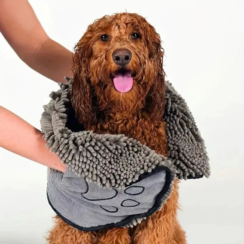 Quick Dry Pet Towel Soft Dog Bath Robe Towel Super Absorbent Cat Bath Towel Convenient Pet Cleaning Washcloth Dog Accessories