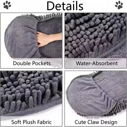 Quick Dry Pet Towel Soft Dog Bath Robe Towel Super Absorbent Cat Bath Towel Convenient Pet Cleaning Washcloth Dog Accessories